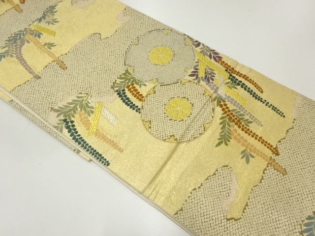 JAPANESE FUKURO OBI / WOVEN WISTERIA